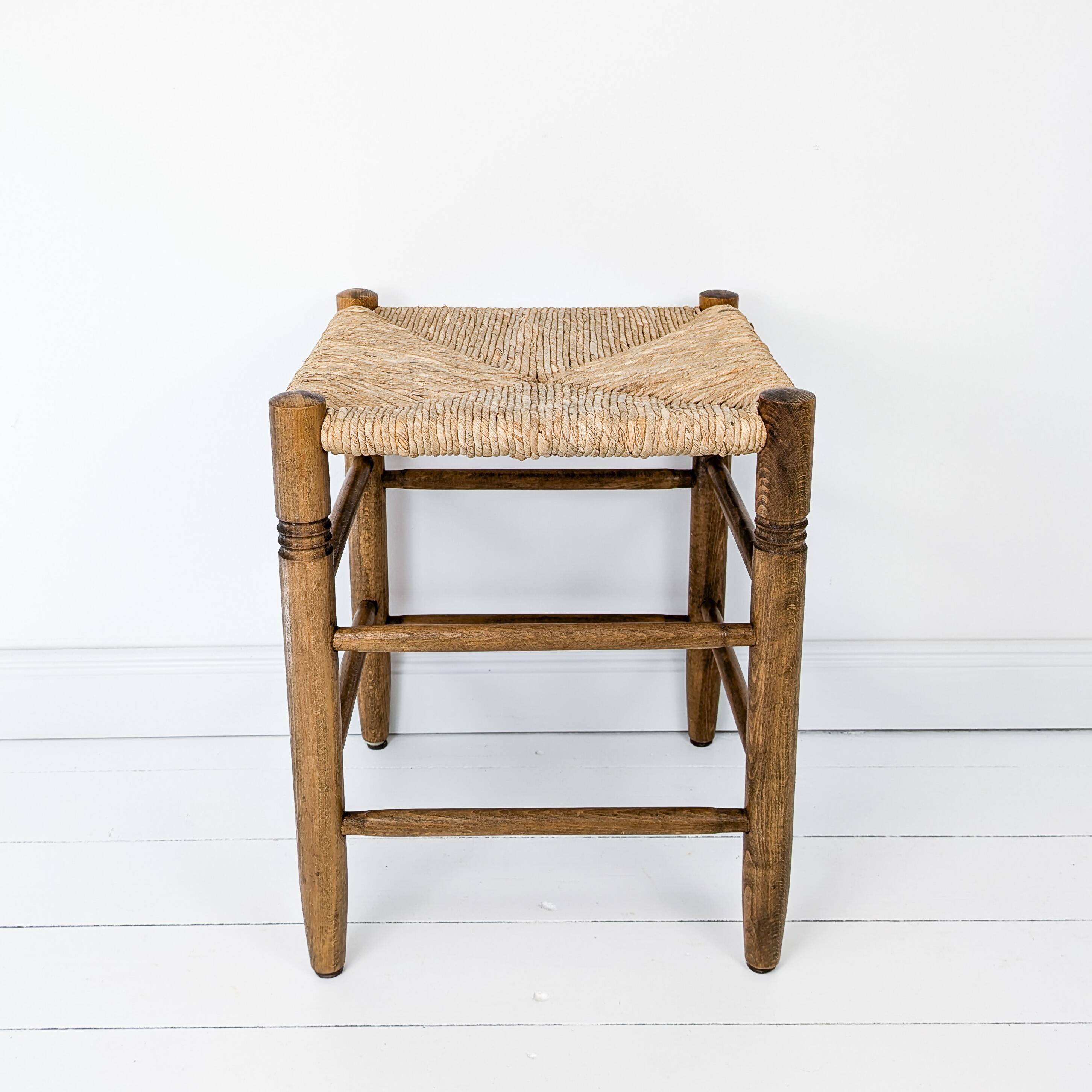 Tabouret mid century rustique