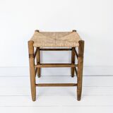 Tabouret mid century rustique