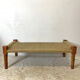 Charpoy Indian bench in braided rope