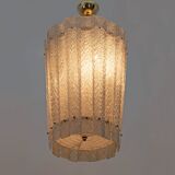Barovier & Toso Art Dèco Style Brass Murano Glass Lantern Chandelier
