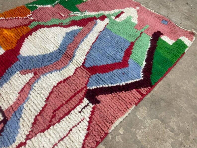 Wool Beni Ourain Rug,custom moroccan rug 150/250cm