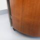 Table basse ronde teck italienne bar pivotant de Eugenio Gerli pour Tecno