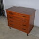 Teak chest of drawers and metal feet