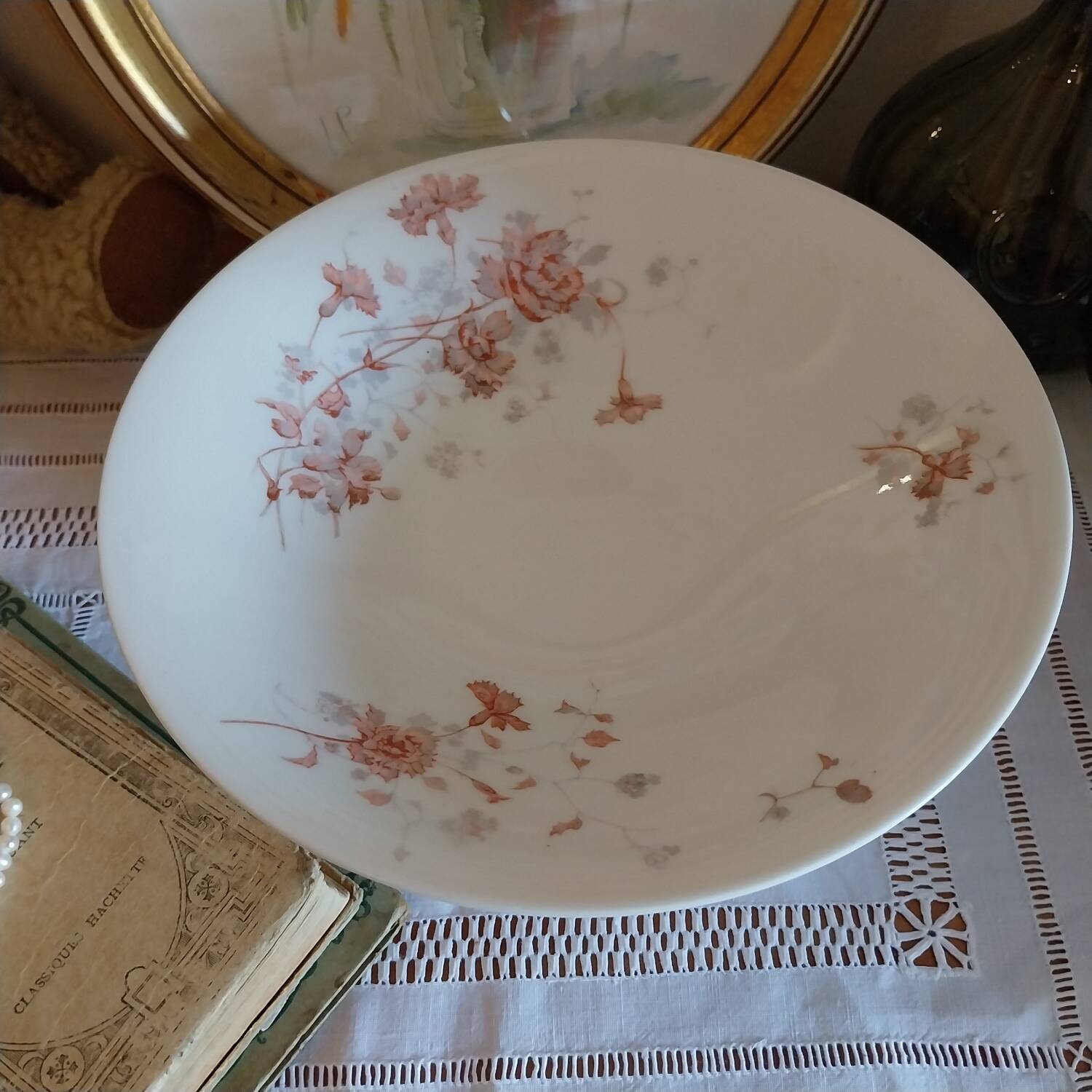 Old porcelain fruit bowl
