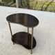 Double-top bedside table in golden rosewood