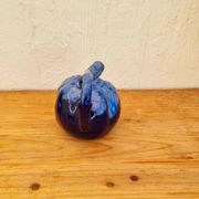 Alpho vintage blue ceramic melon jug