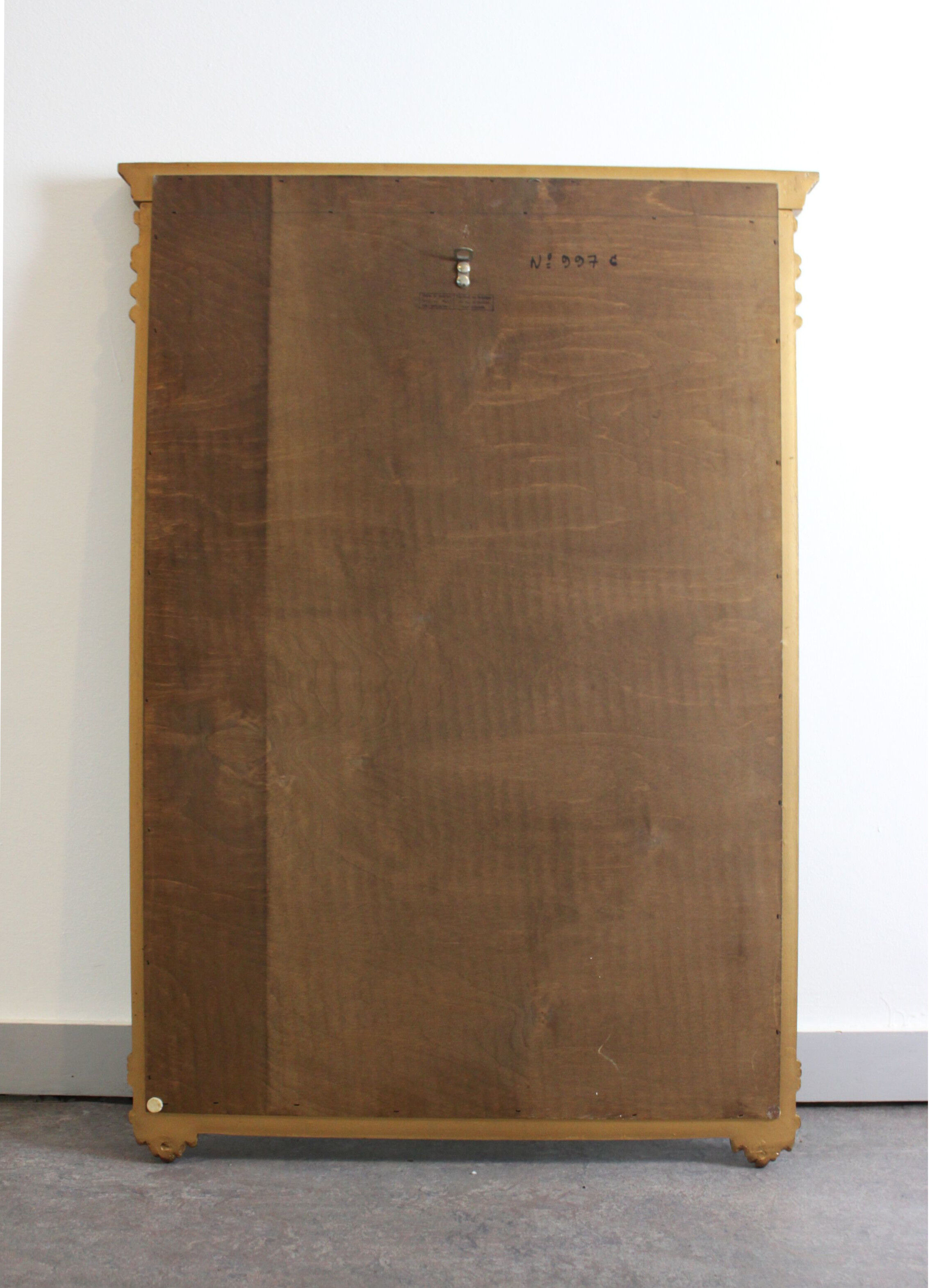 Mirror with parecloses, Regency style.