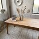 Farmhouse table with spindle legs in oak and pine, 2.5m