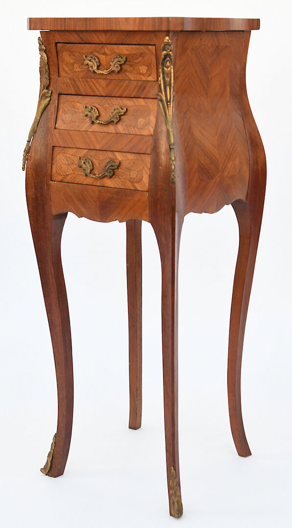 Bedside table in rosewood marquetry