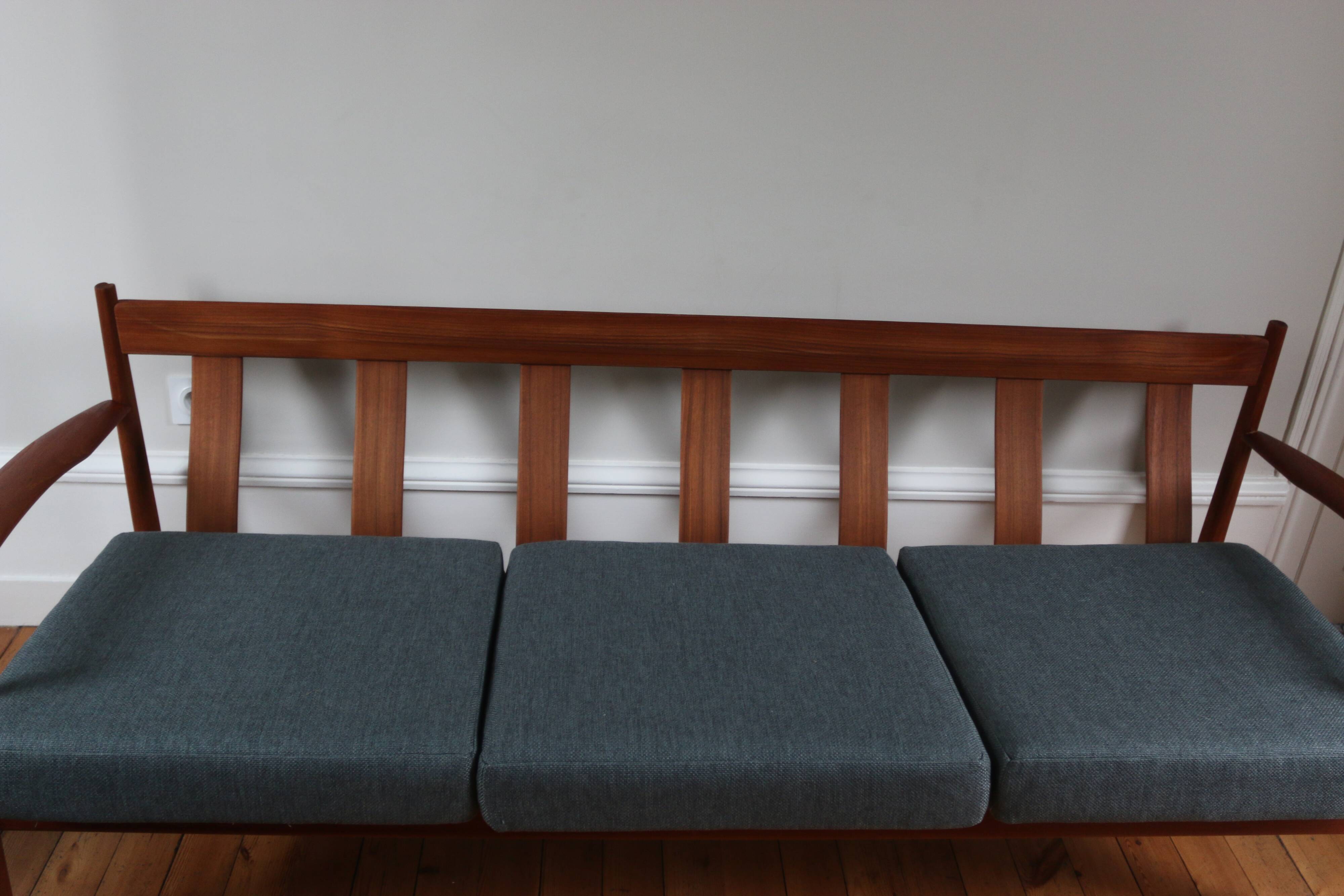 Scandinavian teak bench by Grete Jalk