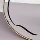 Free-form 60s screen-printed rearview mirror on gold frame