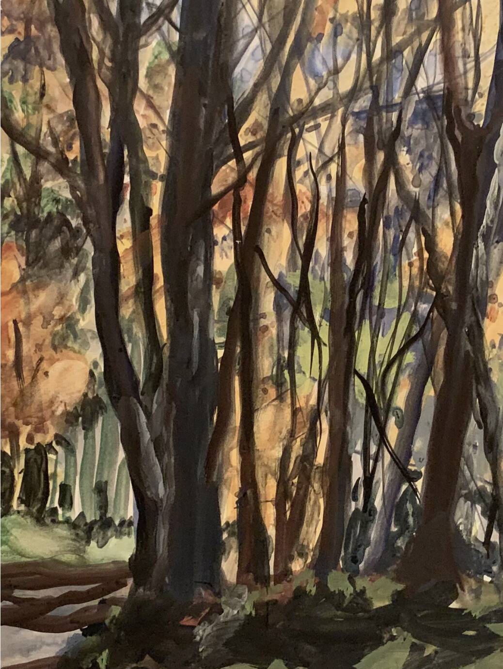 Jean Jacques GRUNENWALD (1911 - 1982) - Gouache - Forest Landscape