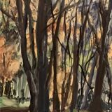 Jean Jacques GRUNENWALD (1911 - 1982) - Gouache - Forest Landscape