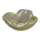 Murano Glass "Gold Dust Bubble" Bowl Element Shell Ashtray Murano, Italy, 1970s