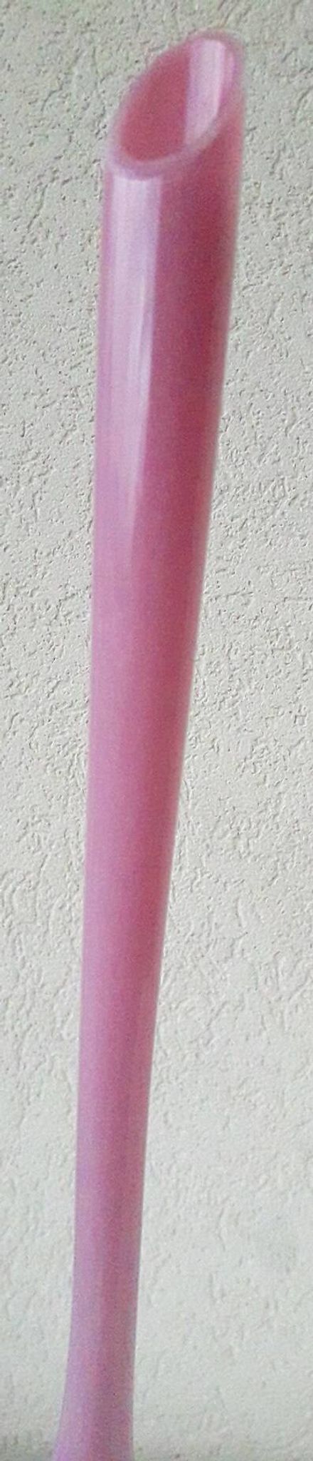 Single flower vase in pink opaline