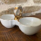Limoges porcelain salt and pepper servant