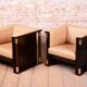 Art Nouveau Mahogany Armchairs from J. Hoffmann, Austria, 1910s, Set of 2