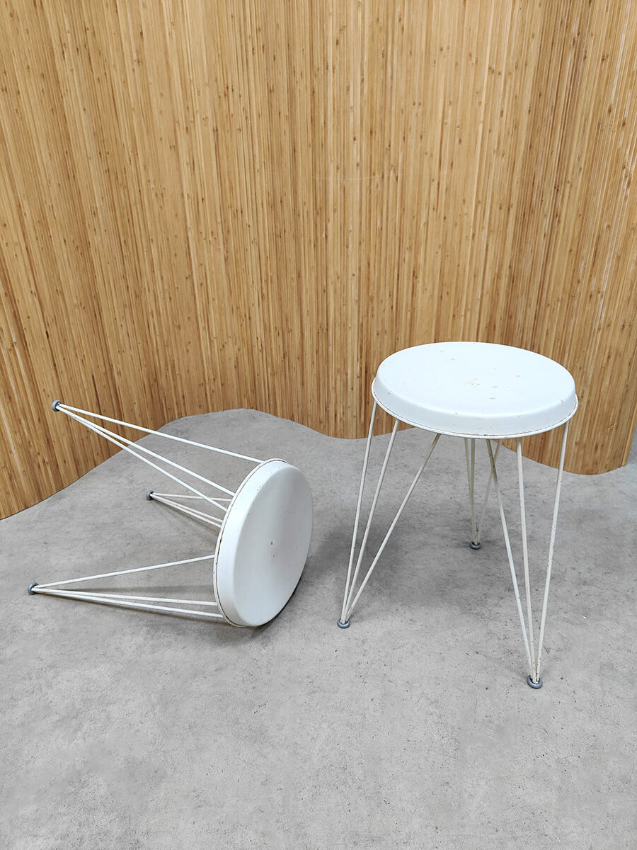 Set of 2 Dutch wire stools Pilastro Tjerk Reijenga