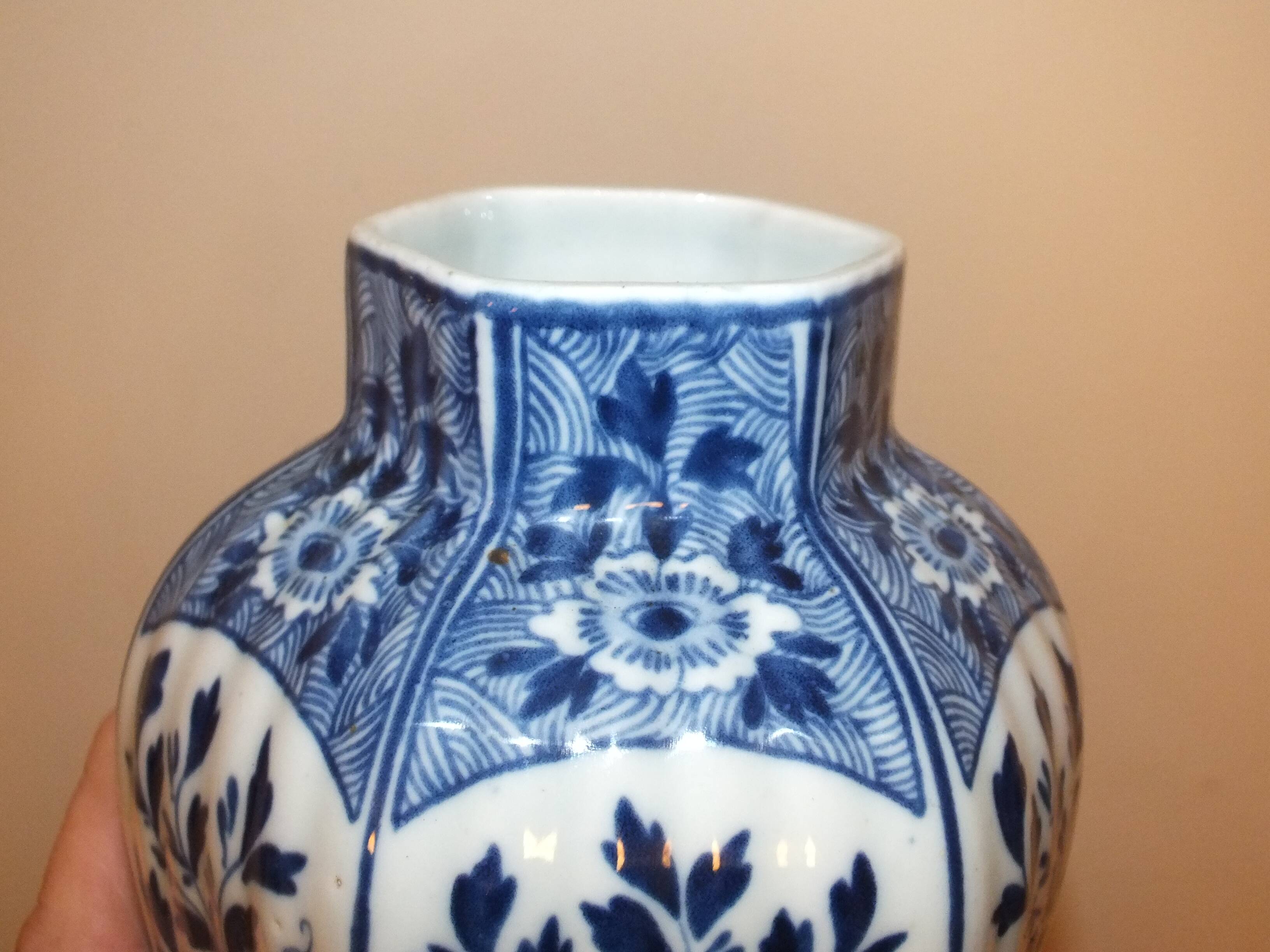 Delft porcelain vase in the style of the 18th century