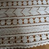 Dessus de lit ancien en crochet fait main