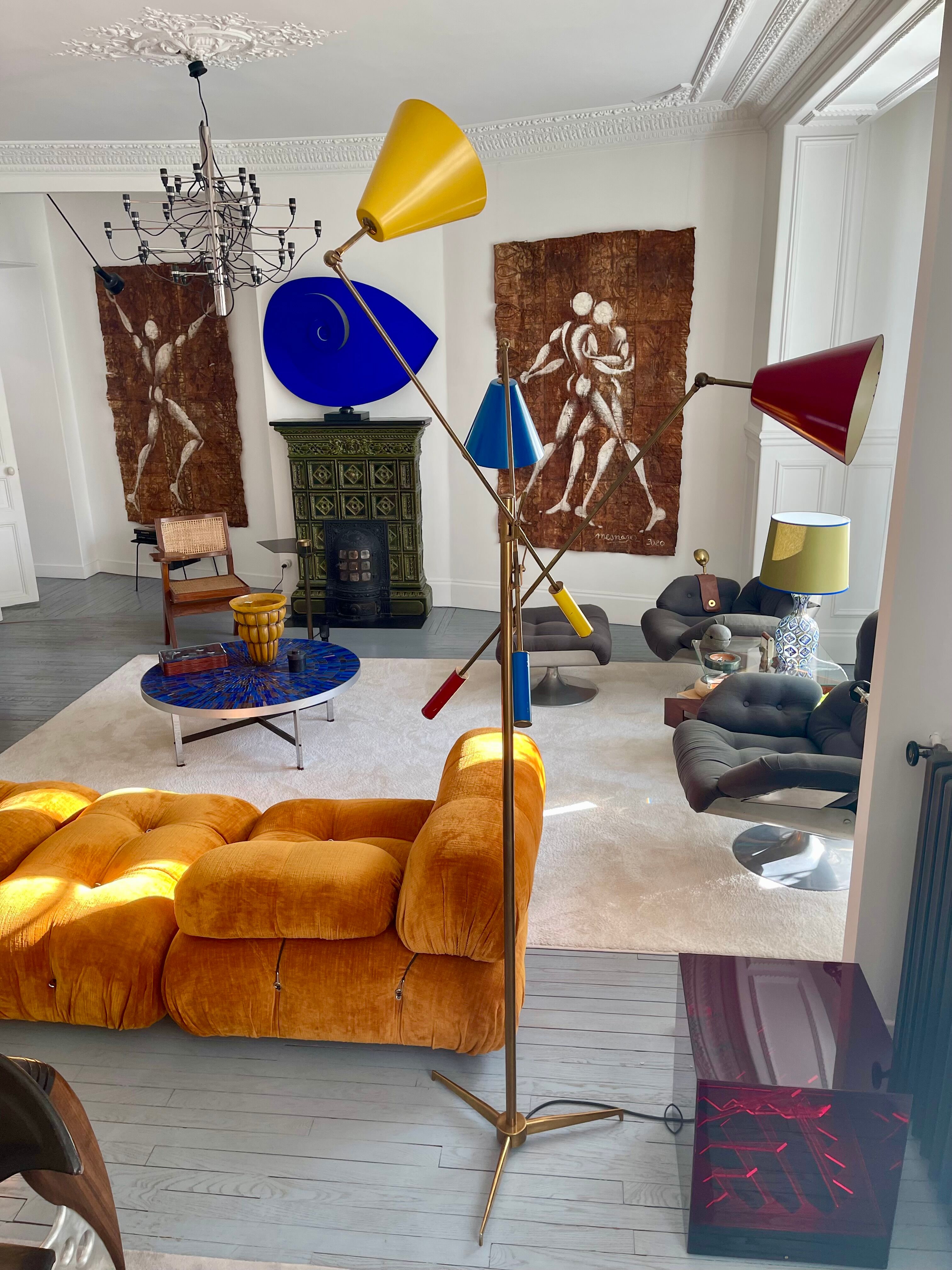 “Triennale” floor lamp by Angelo Lelii by Arredoluce