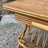 Rattan bedside table