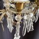 Large chandelier with glass and gilded brass pendants – 10 arms – 80 cm
