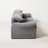 Vico Magistretti Maralunga 2 places / loveseat pour Cassina, Italie, années 1980, g