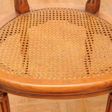 Armchair in wood and caning