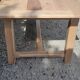 Large solid oak farmhouse table in raw wood