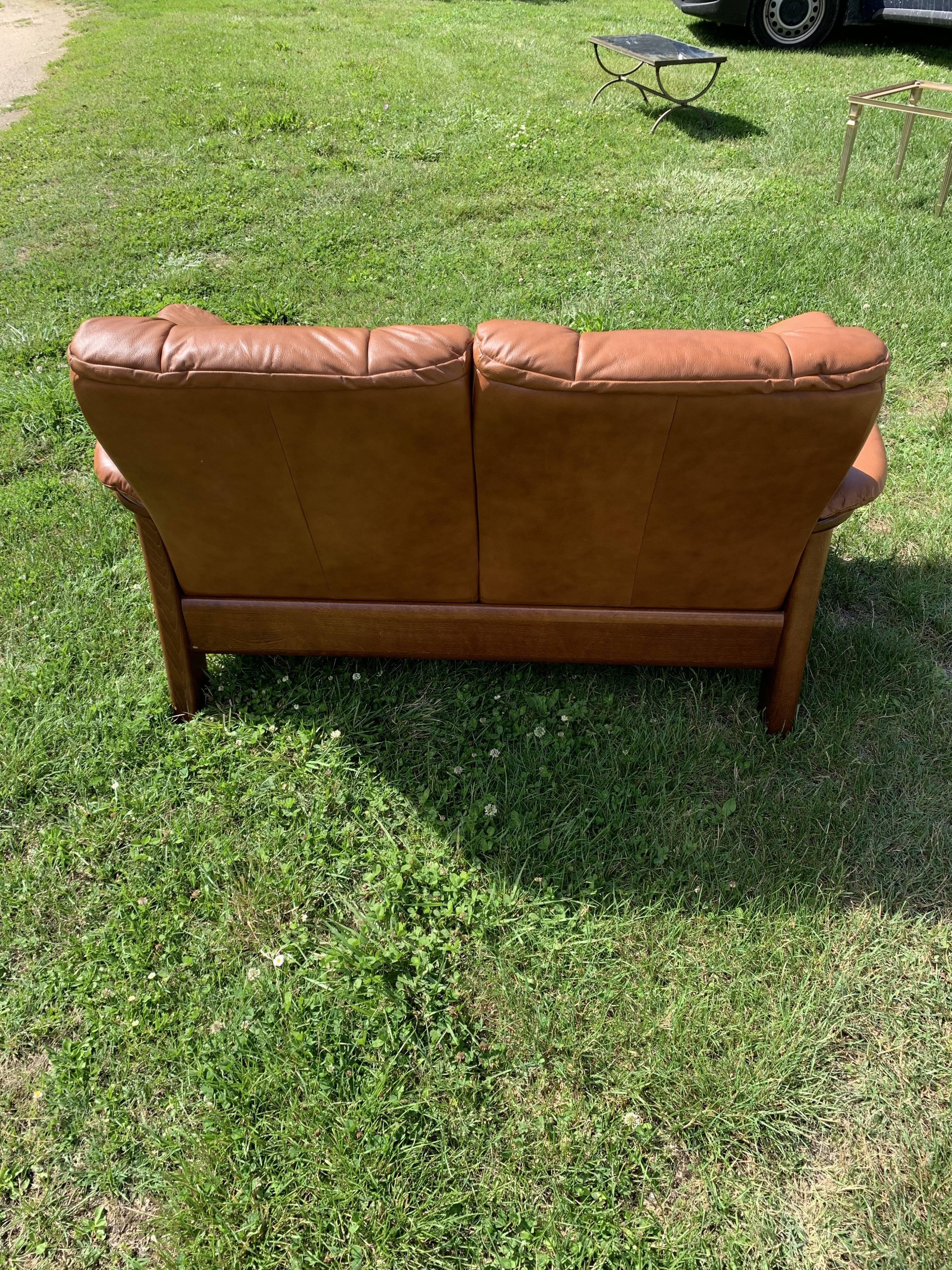 Stressless sofa two place in brown leather model Buckingham ekornes