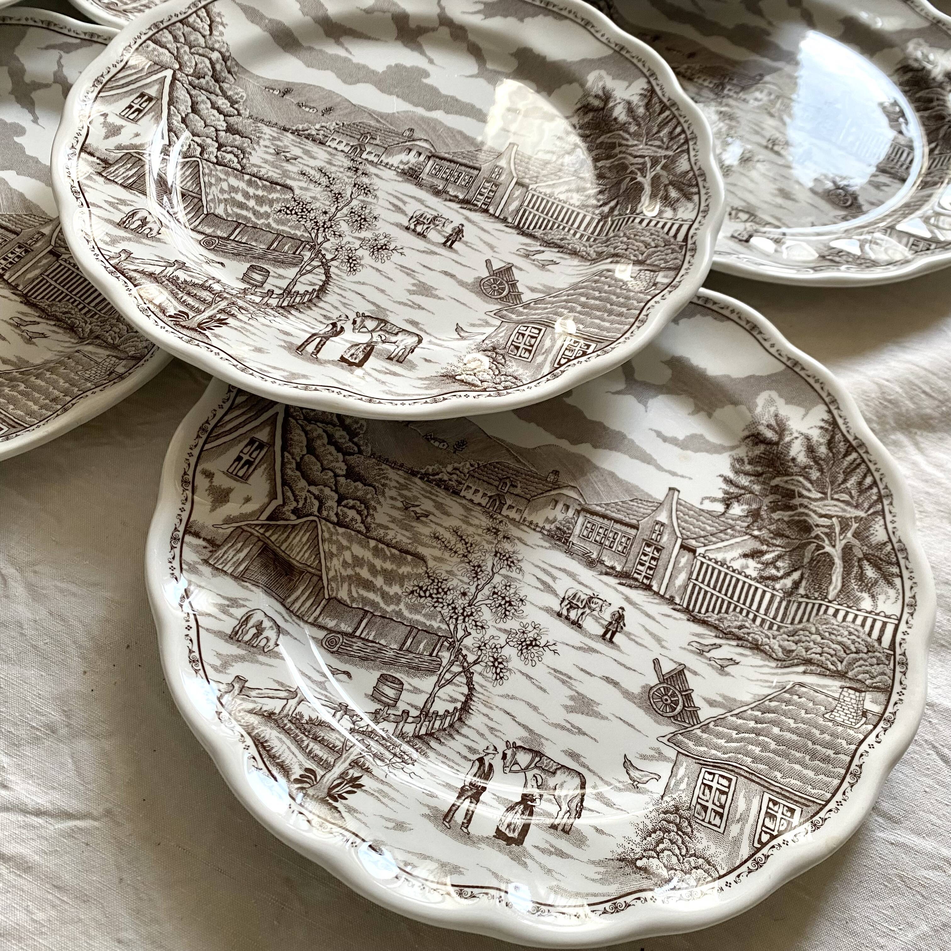 Swiss landscape Italy 25-piece dinner and soup plates