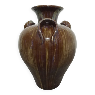 XXL jar in Art Nouveau glazed stoneware, France circa 1900