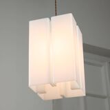 Vintage italian plexiglass tower pendant lamp
