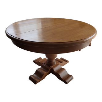 Round table in solid chene