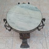 Jean-maurice rothschild (1902-1999) wrought iron and marble coffee table