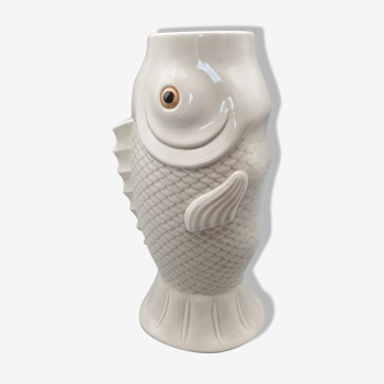 Fish-shaped ceramic vase