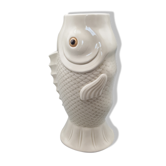 Fish-shaped ceramic vase