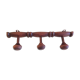 Three-headed wooden patère