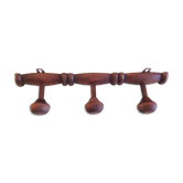 Three-headed wooden patère