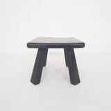 Solid oak side table wabi-sabi style, The Netherlands 1970's