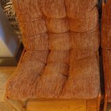 Scandinavian pine and velvet seat