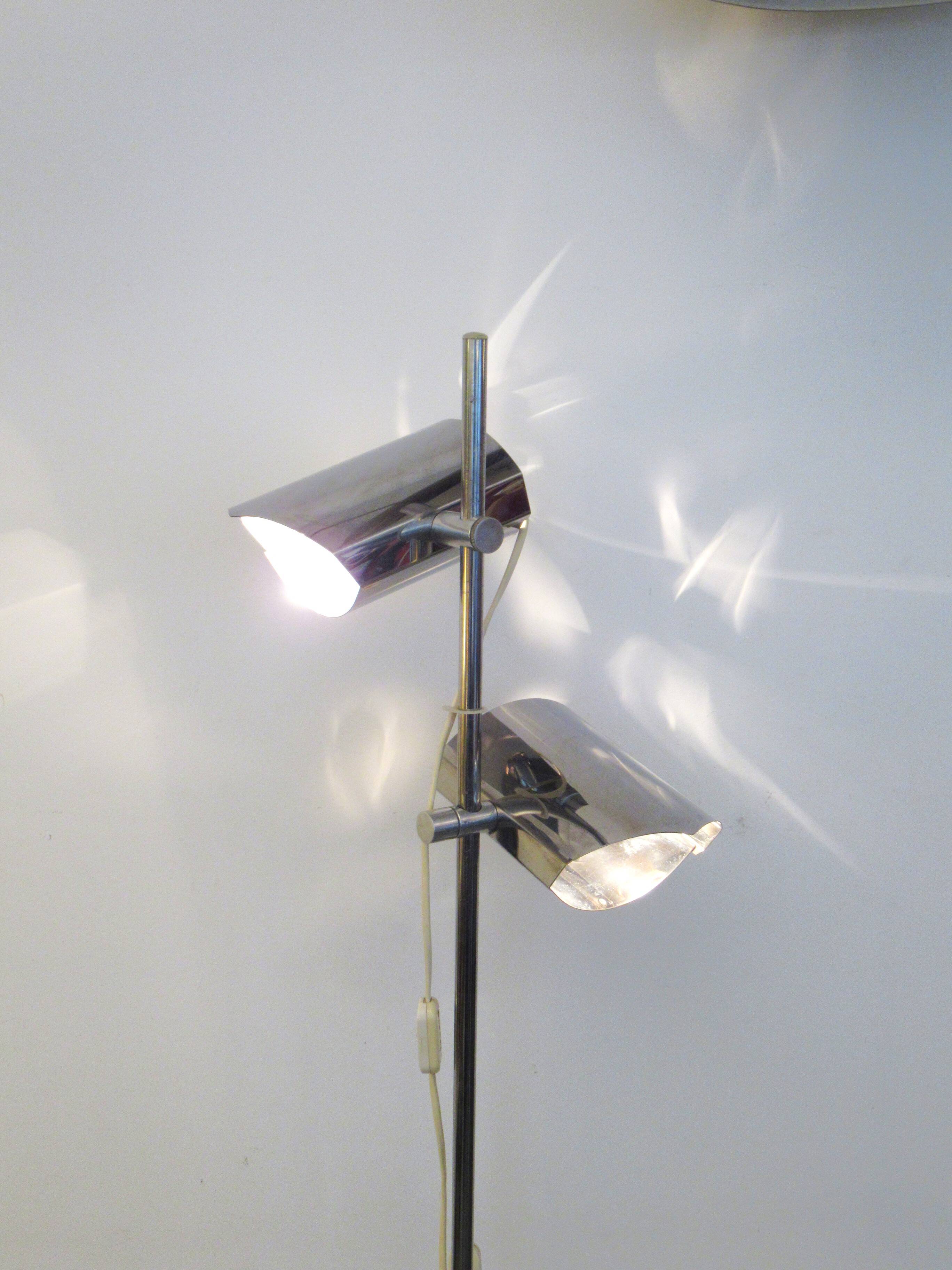 Lampadaire chromé Années 70