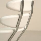 "Corona" lounge chair in white leather by Poul Volther for Erik Jørgensen