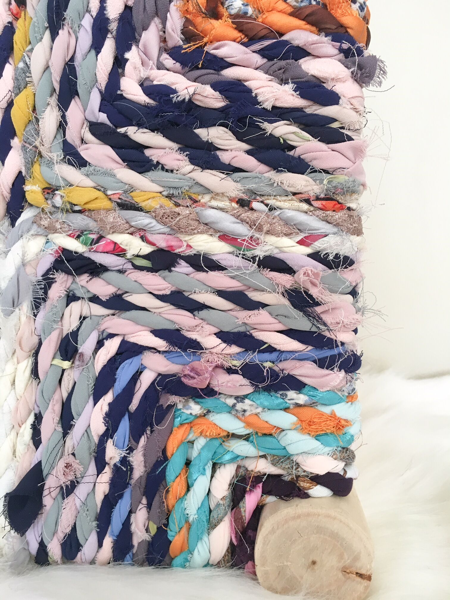 Recycled fabric stool