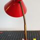 Lamp cocotte red gooseneck brass perforated stars