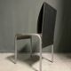 Rare set of 4 Aluminium side chairs 1980's
