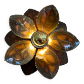 Metal flower wall light