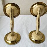 Pair of bronze wall lights