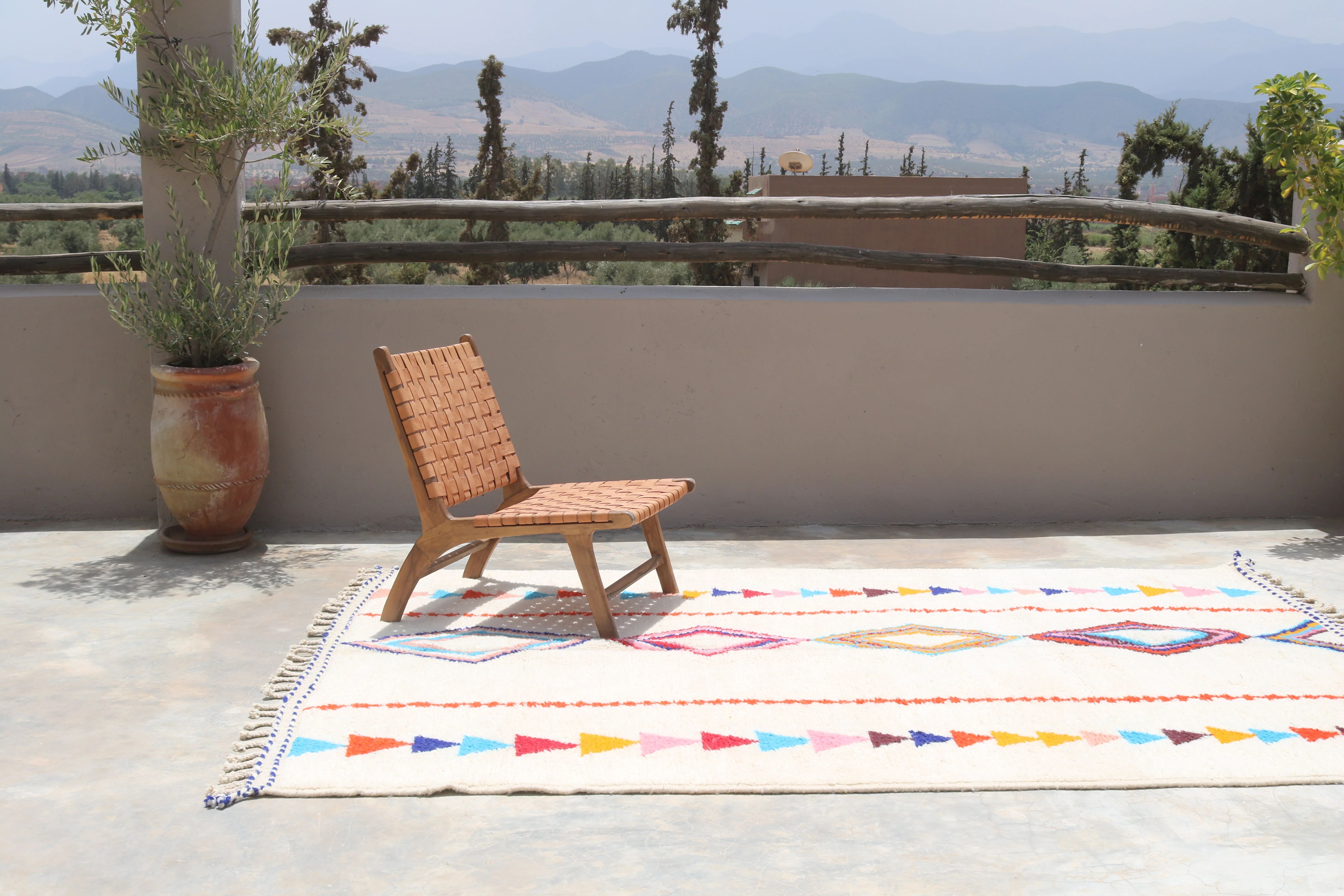 Large handmade colourful rug, 285 x 200 cm - G1028